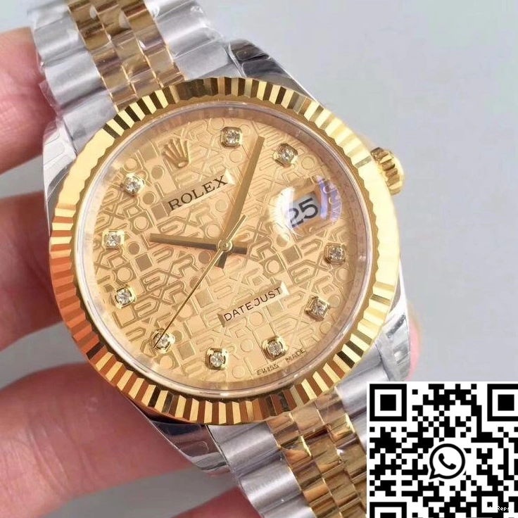 Rolex 126333-0003 Textured Diamond-studded Gold EW 41MM Datejust Dial Factory 0728